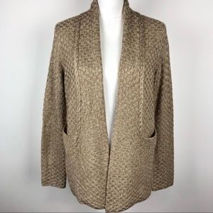Market Spruce Lala Textured Open Front Cardigan S